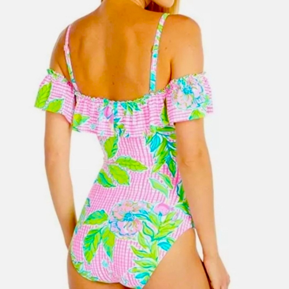 Lilly Pulitzer Bathing Suit Don't Stop Beleafing 4 NWT - Picture 2 of 8